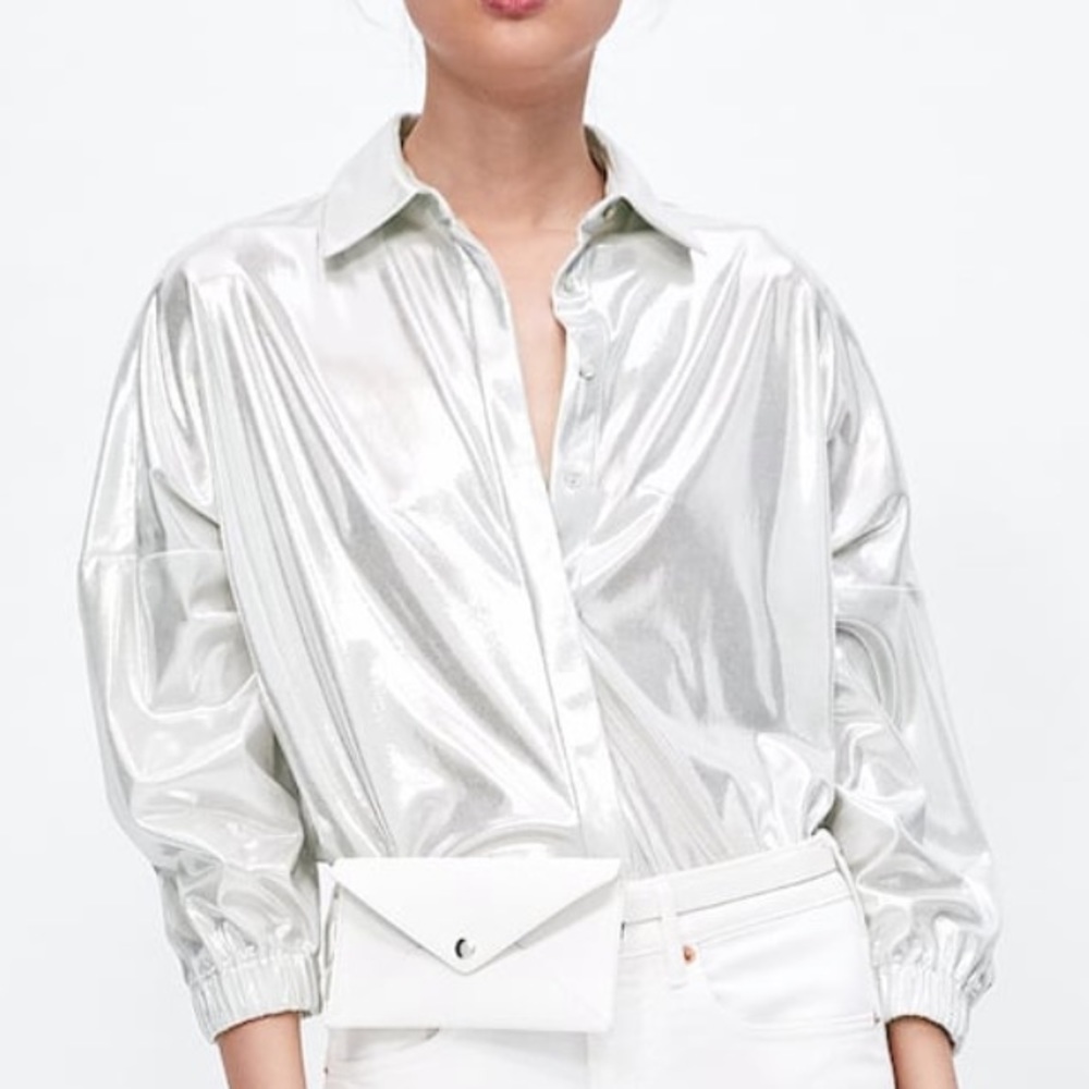 Zara-Lame Top